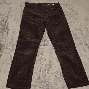 Volcom Solver Modern Straight Corduroy Pants Mens 28 Brown Skate Skater Workwear